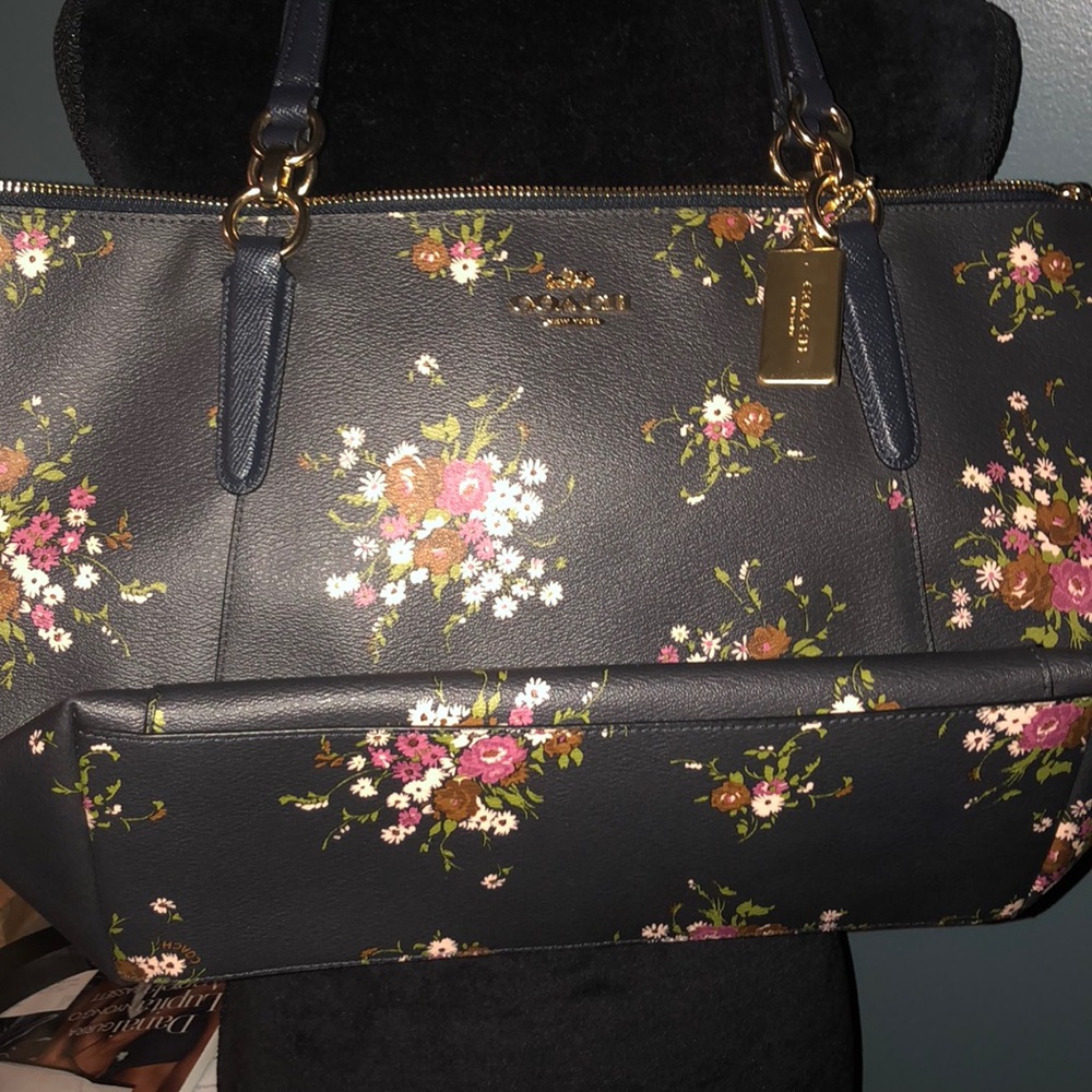 Floral Coach tote